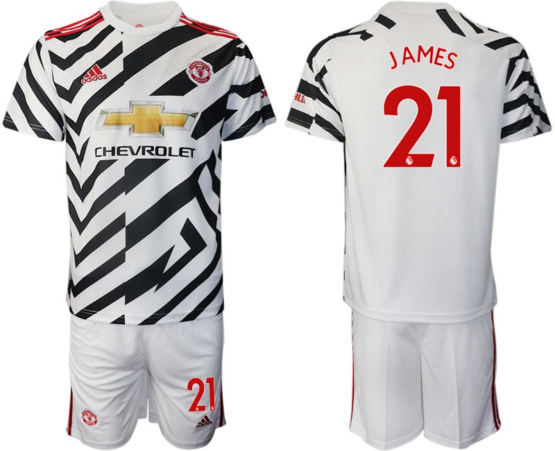 Men 2020-2021 club Manchester united away #21 white Soccer Jerseys